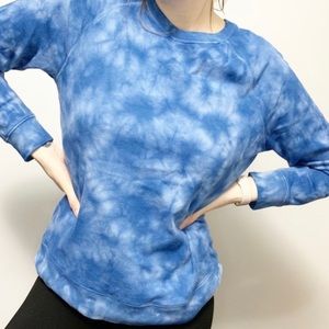 Old Navy Blue Vintage Tie Dye Crew Neck Sweatshirt, Size XS